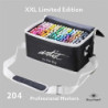 ROTULADOR DOBLE PUNTA PROFESIONAL MARKERS CAJA REGALO 204 COLORES SURTIDOS AB-1204 ALEX BOG
