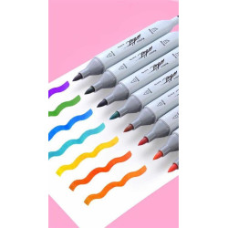 ROTULADOR DOBLE PUNTA PINCEL MARKERS CAJA REGALO 40 COLORES SURTIDOS AB-1240 ALEX BOG