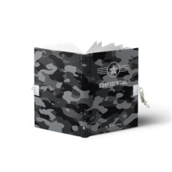 DIARIO A5 168H.C/CANDADO CONFIDENTIAL GREY ALEX BOG HS-1089