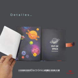 DIARIO CON CLAVE SPACE SKY ALEX BOG JC-1010