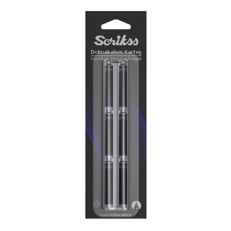 TINTA CARTUCHO PLUMA SCRIKSS AZUL BLISTER 6U CAJA 12 BLISTER 76580