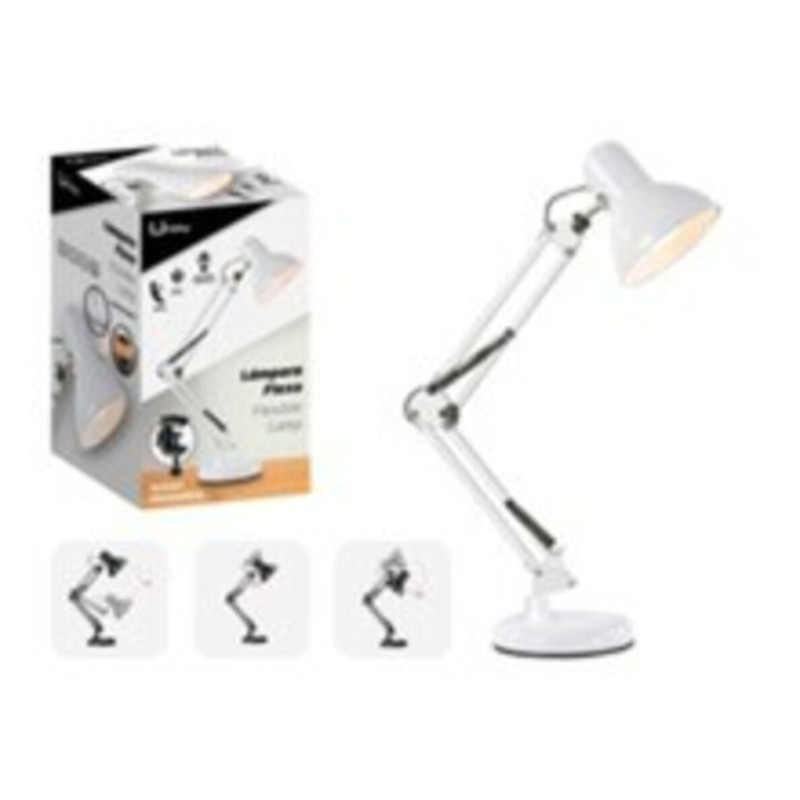 LAMPARA UMAY FLEXO SOBREMESA C/SOPORTE COLOR BLANCO 332160 POESSA UNIDAD