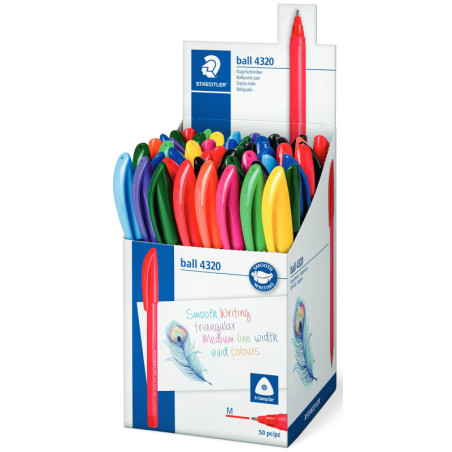 BOLÍGRAFO BALL 4320 M  CAJA 50 UDS SURTIDOS STAEDTLER