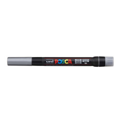 MARCADOR UNI-BALL POSCA PCF-350 PUNTA PINCEL PLATA -26-