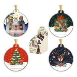 TARJETA FELICITACION ARGU BILLETERO NAVIDAD COLGANTE BOLA C/48U 49308