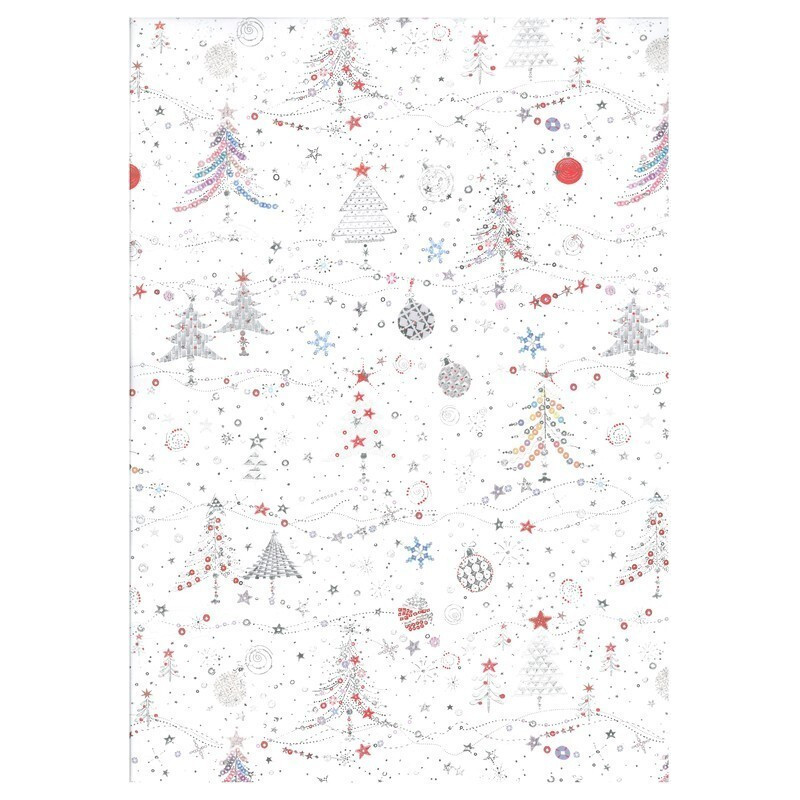 PAPEL REGALO 50*70 ARGU TURNOWSKY NAVIDAD ARBOLES PTE 10H 39075 ^