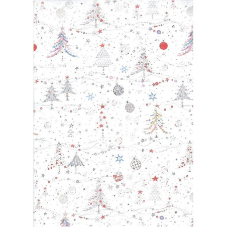 PAPEL REGALO 50*70 ARGU TURNOWSKY NAVIDAD ARBOLES PTE 10H 39075 ^