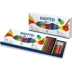 JUEGO GIOTTO LAPIZ STILNOVO 50 COLORES + 40 GIOTTO TURBO COLOR 90 PZAS 257500 FILA