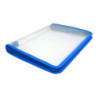 CARPETA A-4 OFFICE BOX ZIPPER TRANSPARENTE CREMALLERA 57561 BORDE AZUL UNIDAD