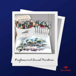 ROTULADOR DOBLE PUNTA PINCEL MARKERS CAJA REGALO 40 COLORES SURTIDOS AB-1240 ALEX BOG