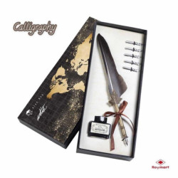 PLUMA CALIGRAFICA C/6 PUNTAS ESTUCHE ALEX BOG AB-0250