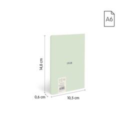LIBRETA A6 MILAN ENCOLADA 48H CUADRO 5*5 95G 430 SINCE 1918 VERDE 57263G48GR UNIDAD