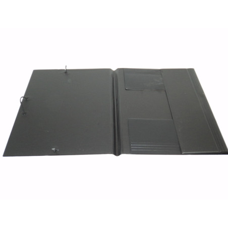 CARPETA PLAST. GOMAS SOLAPAS FL NEGRO 9364 DISPLAST