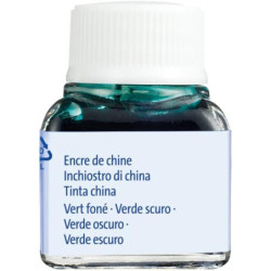 TINTA CHINA PELIKAN 523 FRASCO VERDE OSCURO Nº7
