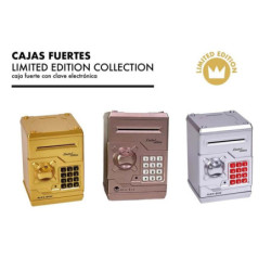 HUCHA METAL CAJA FUERTE CODIGO ALEX BOG METAL ORO EB-500