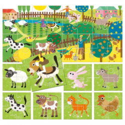 JUEGO FOURNIER HEADU PUZZLE 8+1 MY FARM IT20867