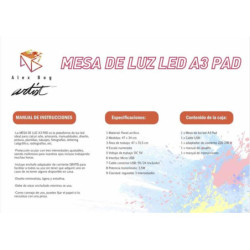 MESA LUZ PARA CALCAR A-3 PAD ARTIST ALEX BOG AB-0333 UNIDAD