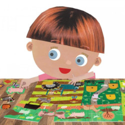 JUEGO FOURNIER HEADU FARM LONG PUZZLE + 106 STICKERS MU24926