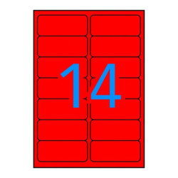 ETIQUETAS INKJET LASER COPY ROJO     99,1X 38,1 20H APLI20 (1 UN) 14599