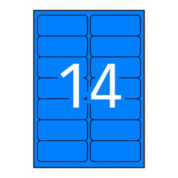 ETIQUETAS INKJET LASER COPY AZUL     99,1X 38,1 20H APLI20 (1 UN) 14601