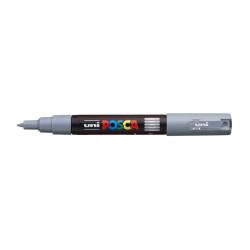 MARCADOR UNI-BALL POSCA PC-1M. PUNTA FINA 0,7MM GRIS -37-