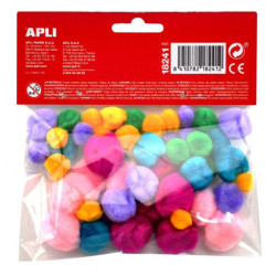 BOLSA POM POM SUAVES 50U APLI20 (5 UN) 18241