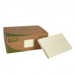 BLOC NOTAS ADHESIVO 125X75 AMARILLO RECICLADO 12U APLI20 (1 UN) 18321