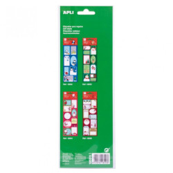 ETIQUETAS REGALO NAVIDAD PAPA NOEL 2H APLI20 (5 UN) 18553
