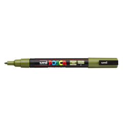 MARCADOR UNI-BALL POSCA PC-3M PUNTA REDONDA 0,9-1,3MM VERDE KAKI -7-