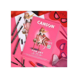 BLOC DIBUJO CANSON XSMART FAN ART 250G A4 21*27,9 20H C32250P001