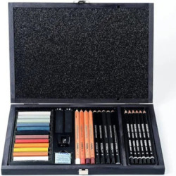 SET DIBUJO LYRA REMBRANDT MONOCROMO + LAPIZ PASTEL CAJA MADERA 31PZS  2004002 FILA