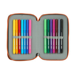 PLUMIER DOBLE PQÑO 28 PCS STAR WARS  "THE DARK SIDE" SAFTA21 ENERO 412101854 19,5*12,5