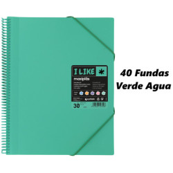 CARPETA ESCAPARATE A4 MAXIPLAS LIKE PASTEL 40F MINT 26 GRAFOPLAS 39824026