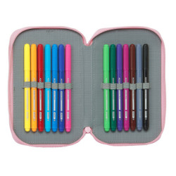 PLUMIER DOBLE PQÑO 28 PCS BARBIE "GIRL POWER" SAFTA21 ENERO 412110854 19,5*12,5