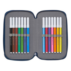 PLUMIER DOBLE PQÑO 28 PCS HOT WHEELS SAFTA21 ENERO 412138854 19,5*12,5