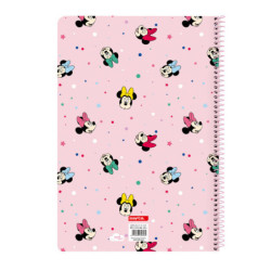 LIBRETA FOLIO 80 H. TAPAS DURAS MINNIE MOUSE RAINBOW 512112066 31*21,5 SAFTA22