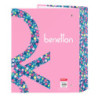 CARPETA F. 4 ANILLAS LOMO ANCHO BENETTON "BLOOMING" SAFTA21 ENERO 512150657 33*27