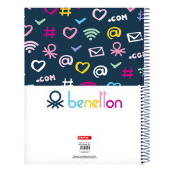 CUADERNO EUROPEAN A4 120H BENETTON "DOT COM" SAFTA21 ENERO 512151064 29,7*21