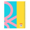 CUADERNO EUROPEAN A4 120H BENETTON "COLOR BLOCK" SAFTA21 ENERO 512153064 29,7*21
