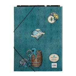 CARPETA FOLIO 3 SOLAPAS GORJUSS "BLACK PEARL" 522121068 33,5*26 SAFTA22