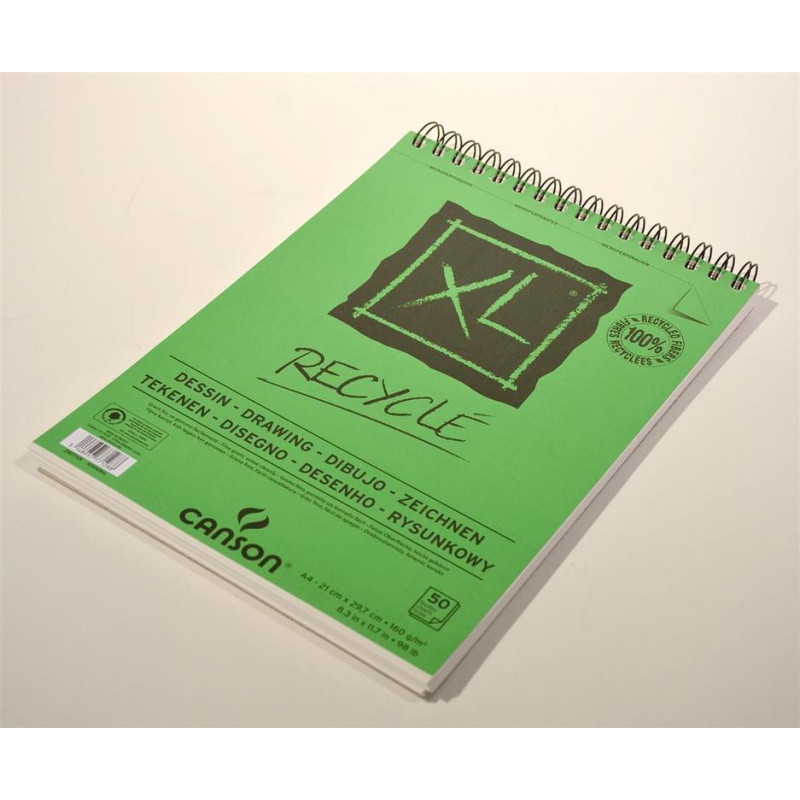 BLOC DIBUJO CANSON XL ESPIRAL RECYCLE 160G A-4 BLOC 50H 200777128