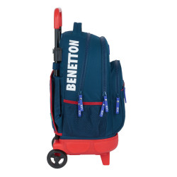 MOCHILA GRANDE C/RUEDAS COMPACT EXTRAIBLE BENETTON "NAVY" SAFTA21 ENERO 612106918 45*33