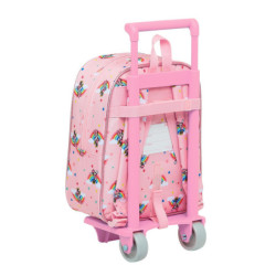 MOCHILA 232+CARRO 805 MINNIE MOUSE RAINBOW SAFTA21 ENERO 612112280 28*22