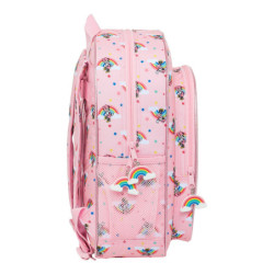 MOCHILA JUNIOR ADAPTABLE MINNIE MOUSE RAINBOW SAFTA21 ENERO 612112640 38*32