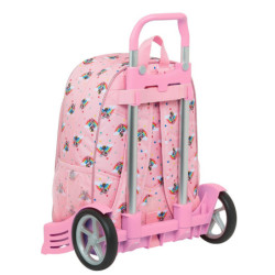 MOCHILA 180+CARRO EVOLUTION MINNIE MOUSE RAINBOW SAFTA21 ENERO 612112860 42*33