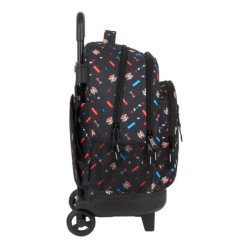 MOCHILA GRANDE C/RUEDAS COMPACT EXTRAIBLE PAUL FRANK  "RETRO GAMER" SAFTA21 ENERO 612119918 45*33