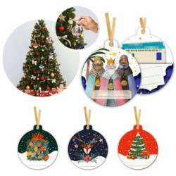 TARJETA FELICITACION ARGU BILLETERO NAVIDAD COLGANTE BOLA C/48U 49308