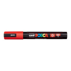 MARCADOR UNI-BALL POSCA PC-5M PUNTA REDONDA 1,8-2,5MM ROJO -15-