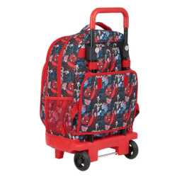 MOCHILA GRANDE C/RUEDAS COMPACT EXTRAIBLE SPIDER-MAN "GO HERO" SAFTA21 ENERO 612143918 45*33