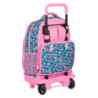 MOCHILA GRANDE C/RUEDAS COMPACT EXTRAIBLE BENETTON "BLOOMING" SAFTA21 ENERO 612150918 45*33
